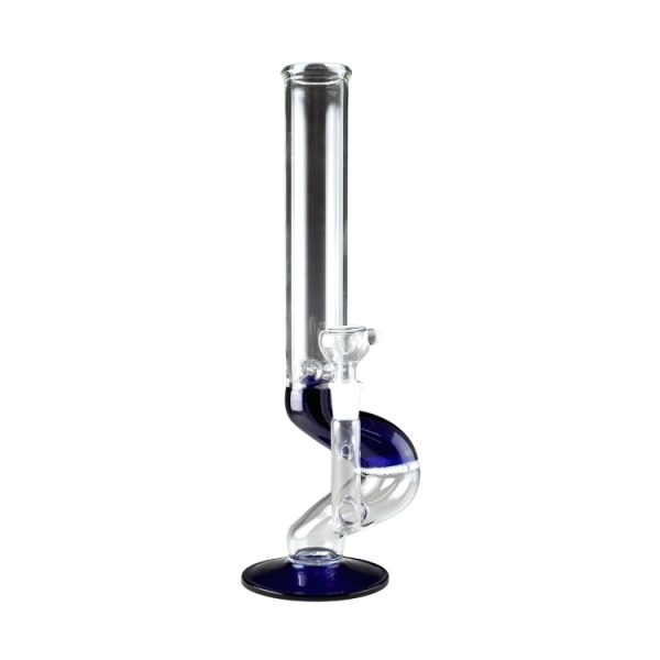 Bent Back Honeycomb Glass Water Pipe